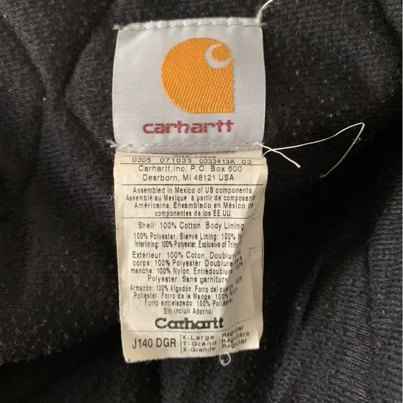 Carhartt J140 Quilt Lined Green Canvas Jacket Men’s XL - Picture 6 of 8